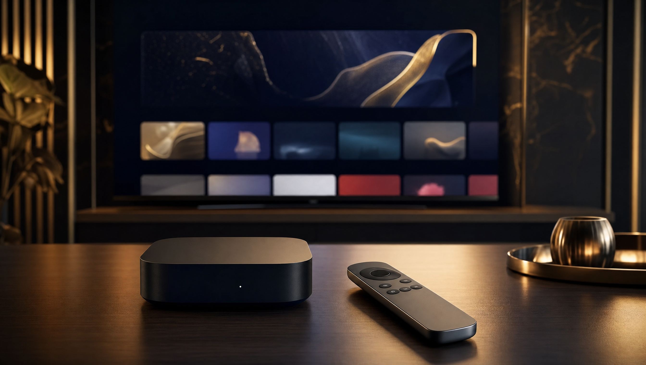 Apple TV mit tvOS und installierter Strong 8K IPTV-App in 4K-Auflösung